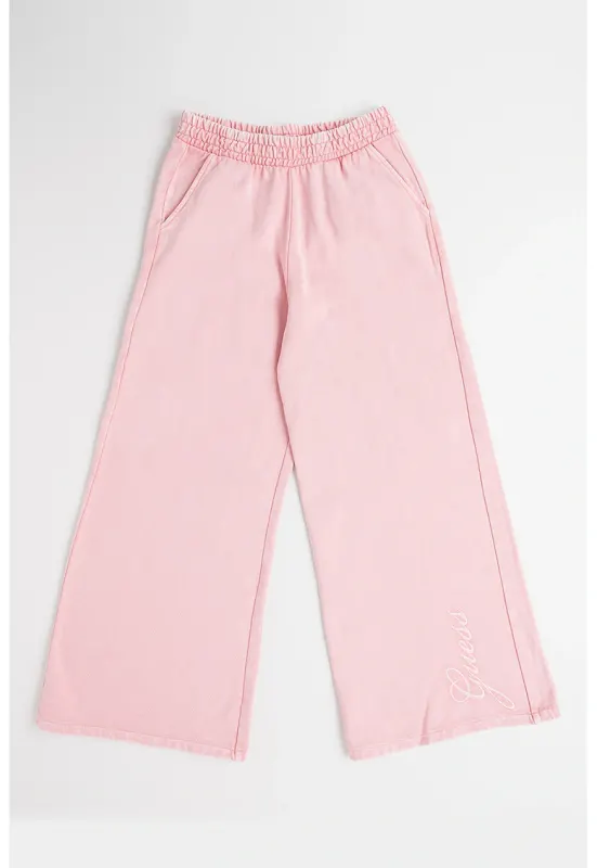 Pantaloni de trening din bumbac cu croiala ampla - Roz prafuit