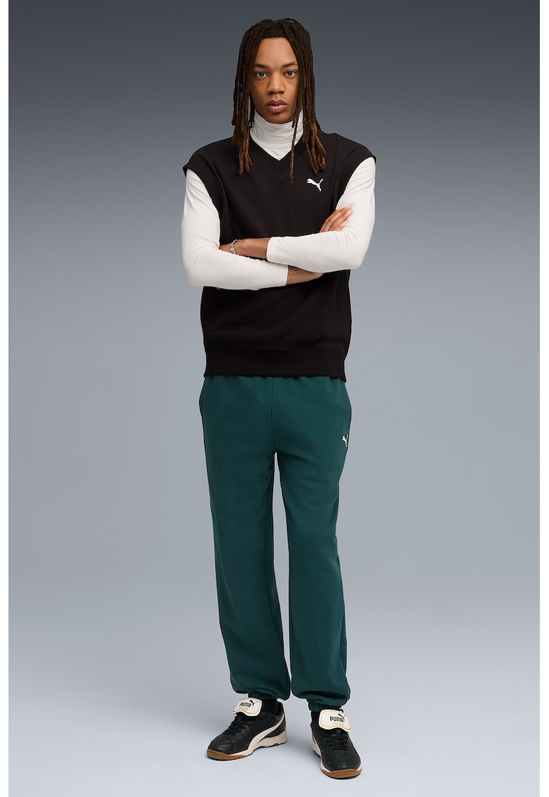 Pantaloni de trening din bumbac cu croiala relaxed-fit - Verde aquamarin