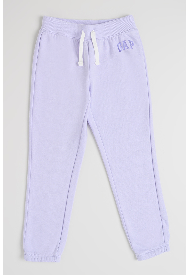 Pantaloni de trening din bumbac cu snur - Lila