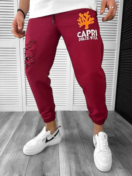 Pantaloni de trening grena 13033
