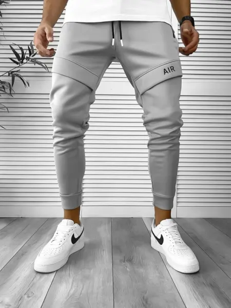 Pantaloni de trening gri conici 12360 i9-3