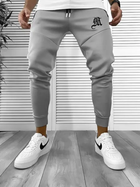 Pantaloni de trening gri , silon,  conici 12375 23-3.1