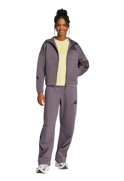Pantaloni de trening lejeri cu buzunare cu fermoar Z.N.E. Bar - Negru/Lila pal