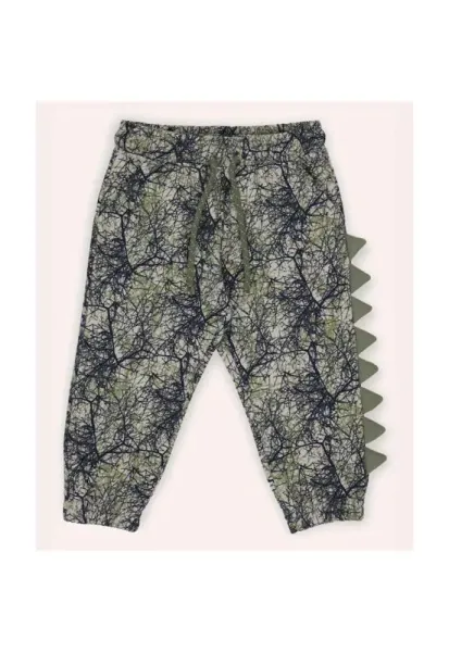 Pantaloni de trening lungi cu model Dinozaur -  - Authentic Threads - Bej & Kaki - pentru baieti - Bej