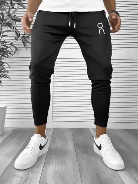 Pantaloni de trening negru conici 12260 P19-4.2