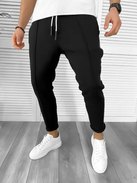 Pantaloni de trening  negru conici K192 O1-5.2