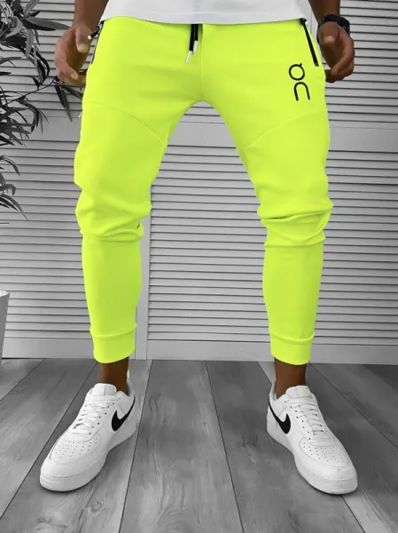 Pantaloni de trening neon conici 12260 CU DEFECT