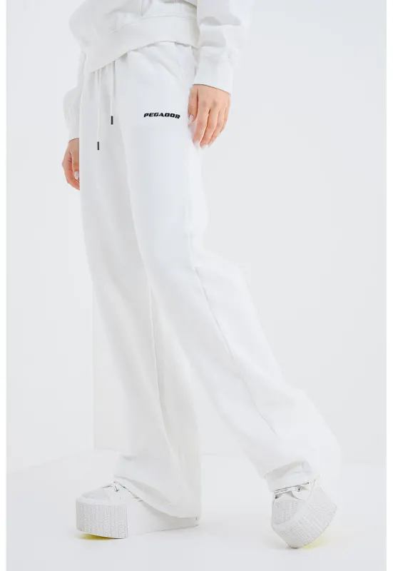 Pantaloni de trening relaxed-fit cu buzunare laterale - Negru stins/Alb murdar