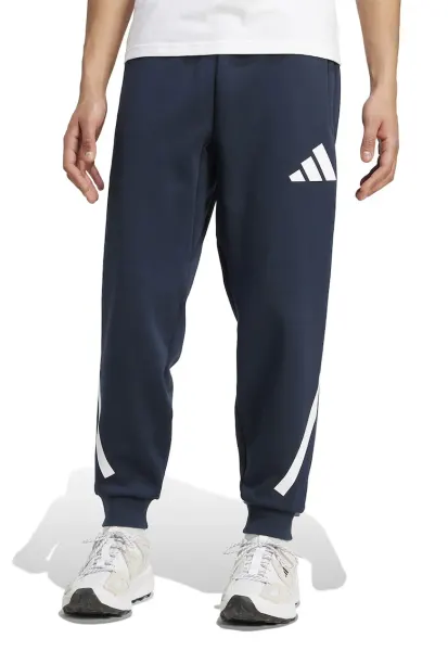Pantaloni de trening relaxed fit cu snur Z.N.E. - Alb/Albastru ultramarin