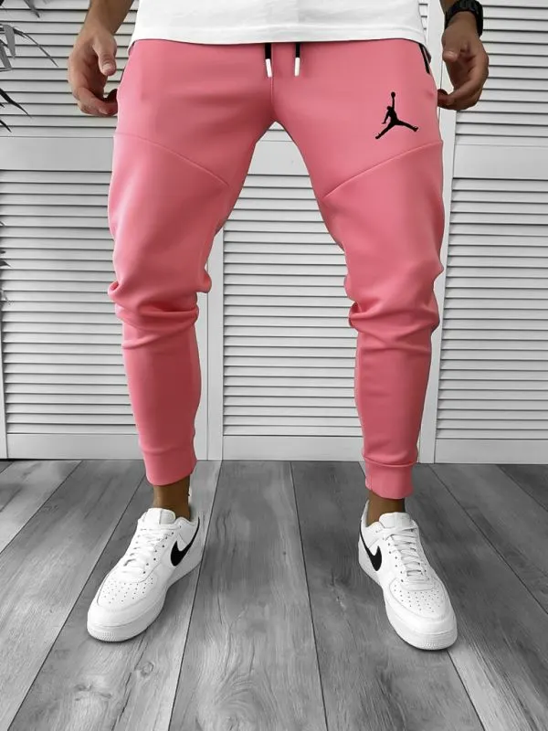 Pantaloni de trening roz conici silon  12361 D5-5.3