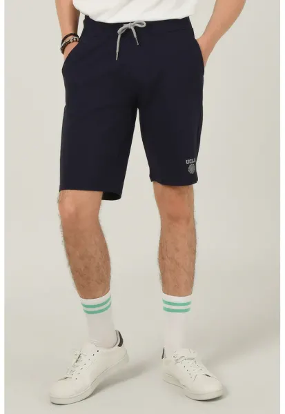 Pantaloni de trening scurti cu buzunare laterale Fowler - Bleumarin