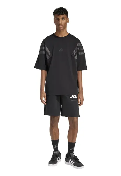 Pantaloni de trening scurti cu logo Future Icons - Alb/Negru