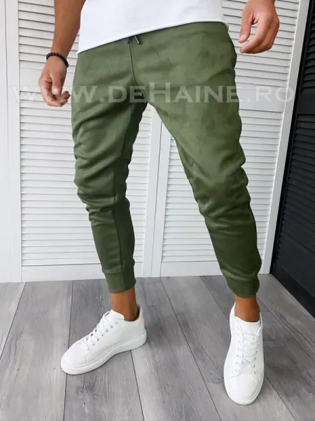 Pantaloni de trening slim fit verzi B6236  P18-3.2