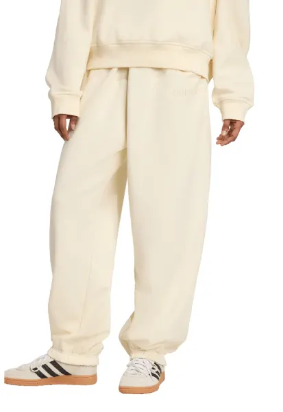 Pantaloni de trening supradimensionati cu buzunare laterale Essentials - Crem