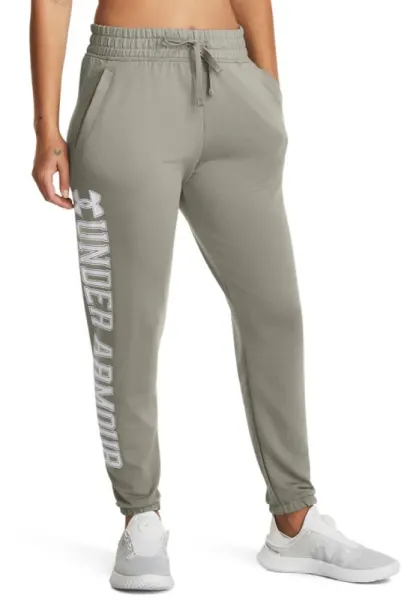 Pantaloni din amestec de lyocell cu imprimeu logo supradimensionat pentru fitness Rival - Grej