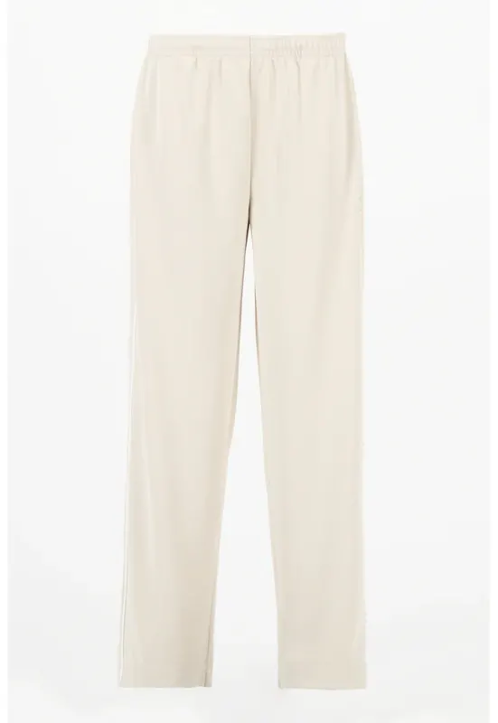 Pantaloni drepti de trening cu logo - Maro nisip
