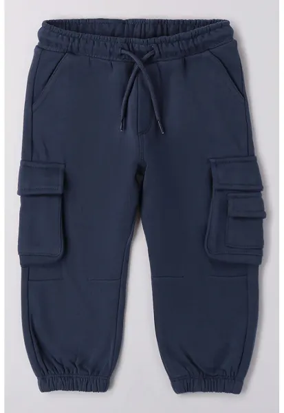 Pantaloni jogger cargo cu snur - Bleumarin