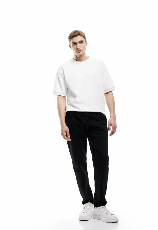 Pantaloni jogger conici - Negru