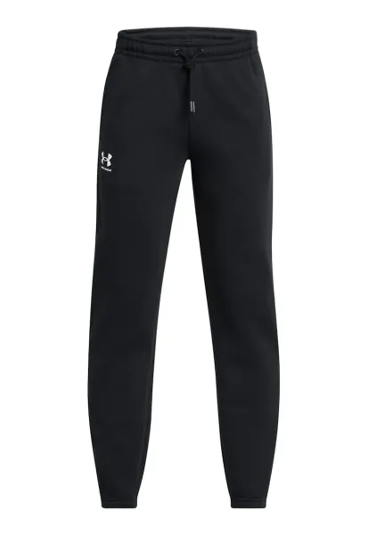 Pantaloni jogger din fleece cu snur Icon - Alb/Negru