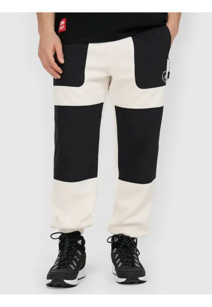 Pantaloni jogger din fleece pentru barbati -  bej - 4FWarm - 2 buzunare