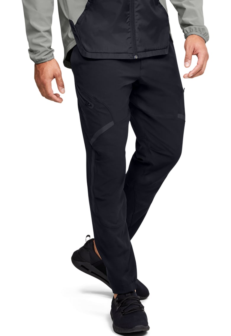 Pantaloni jogger elastici cu finisaj rezistent la apa - pentru antrenament Unstoppable - Negru