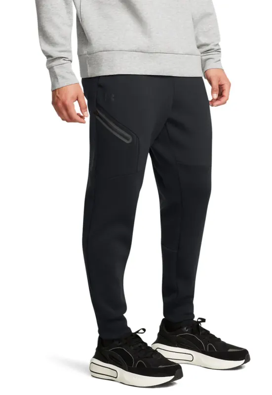 Pantaloni jogger slim fit din fleece Unstoppable - Negru