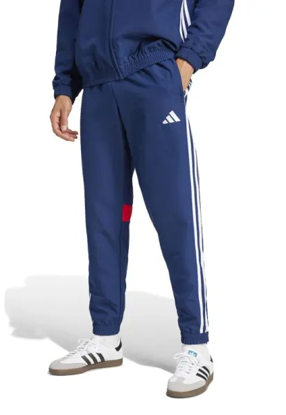 Pantaloni pentru fotbal Tiro 25 Essentials - Rosu/Alb/Albastru
