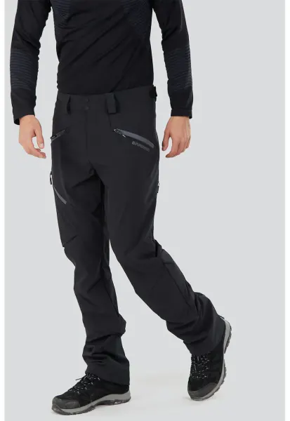 Pantaloni regular fit - pentru trekking - Negru