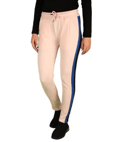 Pantaloni roz cu dunga albastra - cod 40383