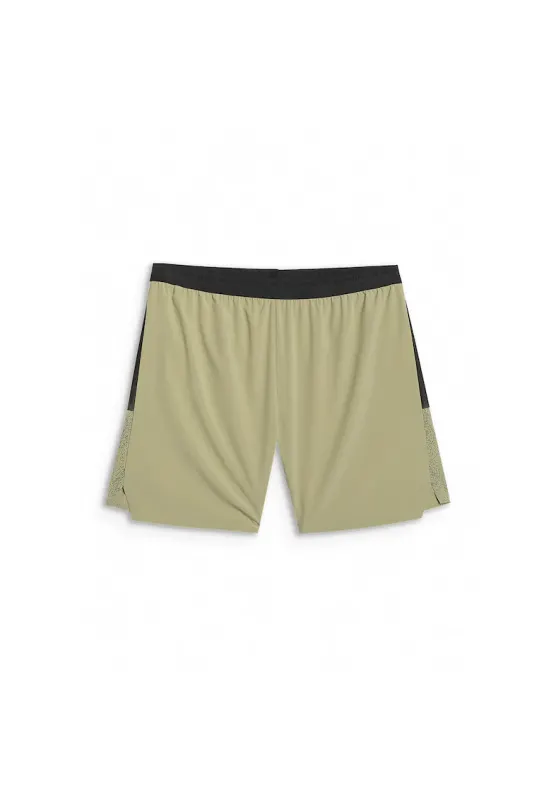 Pantaloni scurti alergare barbati - poliester - verde