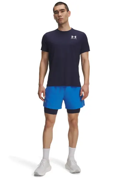 Pantaloni scurti cu aspect 2in1 pentru alergare Launch 5" - Albastru royal