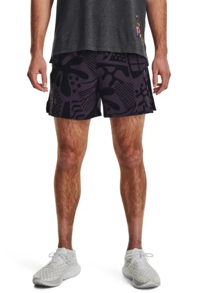 Pantaloni scurti cu snur interior de ajustare pentru alergare Run In Peace - Negru/Violet
