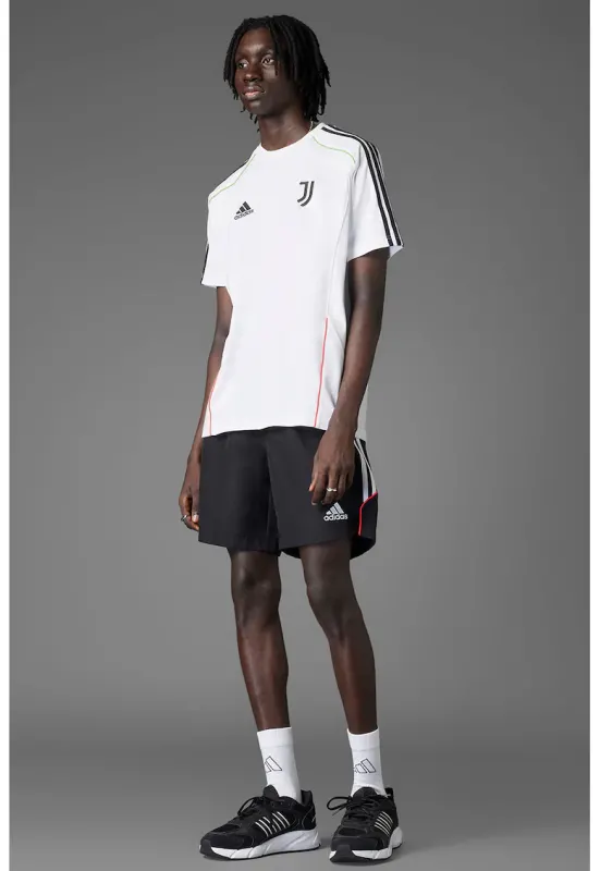 Pantaloni scurti cu snur pentru fotbal - Alb/Negru