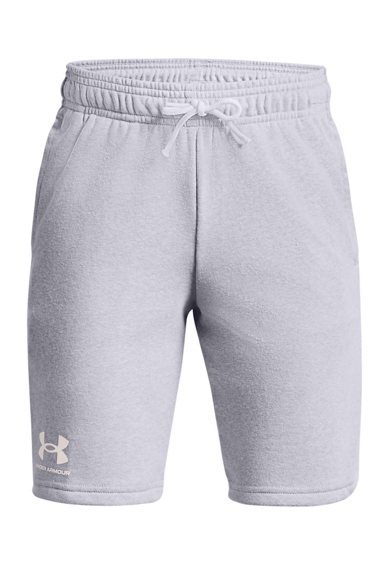 Pantaloni scurti cu snururi pentru antrenament Rival Terry - Alb/Gri deschis