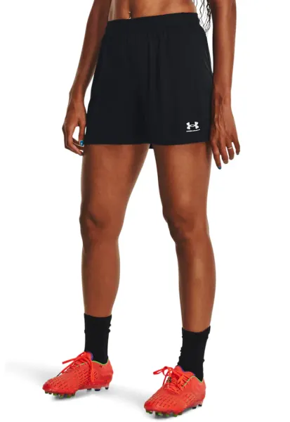 Pantaloni scurti cu talie inalta pentru fotbal - Alb/Negru
