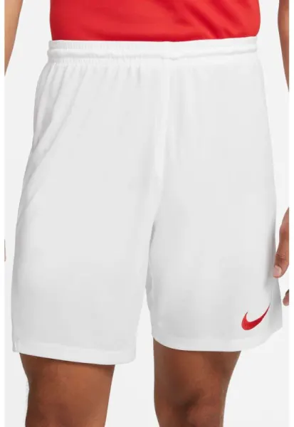 Pantaloni scurti cu tehnologie Dri-FIT pentru fotbal Park III - Alb/Rosu inchis