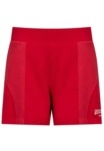 Pantaloni Scurti Dama -  VARSITY HR SHORT HS0372 - Confortabili Si Usori - Ideali Pentru Activitati Fizice - Talie Elastica - Material Respirabil - Croi Slim - 100% Bumbac - Ideali Pentru Sala Si Alergare - L - Rosu