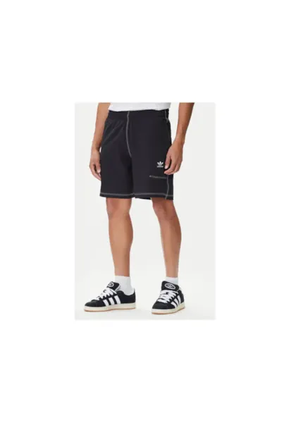 Pantaloni scurti de trening din poliester cu model grafic