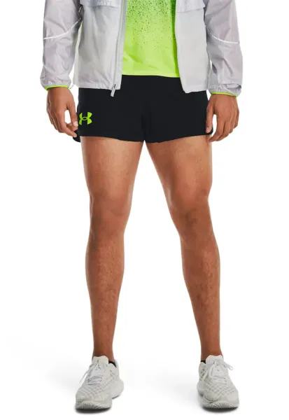 Pantaloni scurti pentru alergare Lighter Than Air - Negru/Verde lime