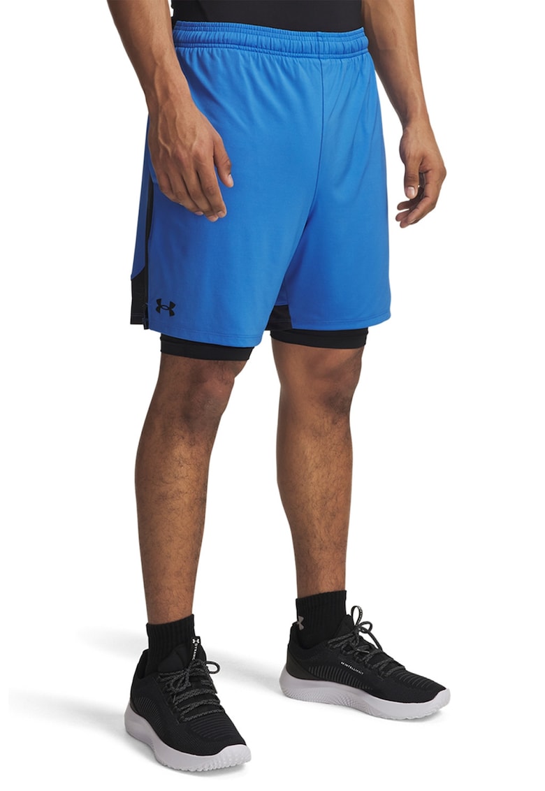 Pantaloni scurti pentru fitness Tech Vent - Negru/Albastru royal