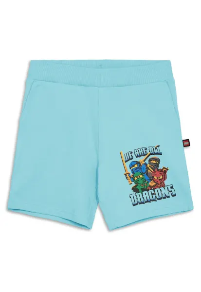 Pantaloni scurti sport baieti  12011466 - Bumbac organic - Albastru deschis - Albastru deschis