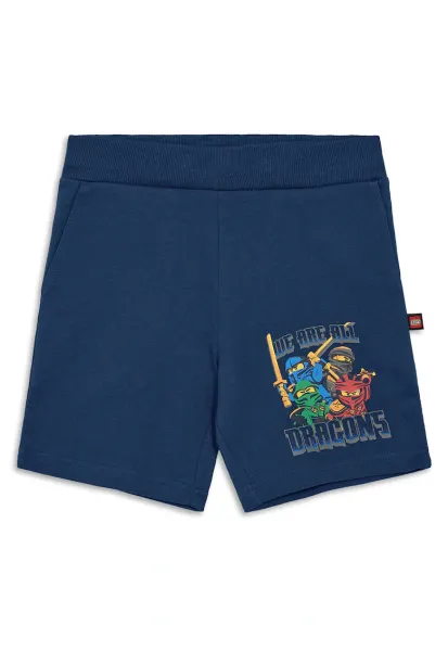 Pantaloni scurti sport baieti  12011466 - Bumbac organic - Bleumarin - Bleumarin