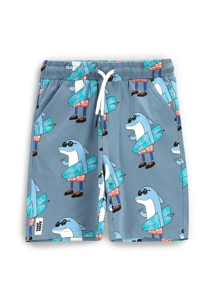 Pantaloni scurti sport baieti  WC5121502HBK - Bumbac - Albastru - Albastru