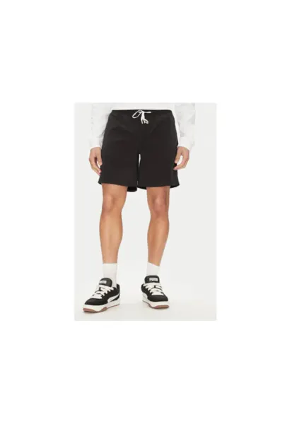 Pantaloni scurti sport barbati ADYWS03079 - Poliester reciclat - Negru - Negru
