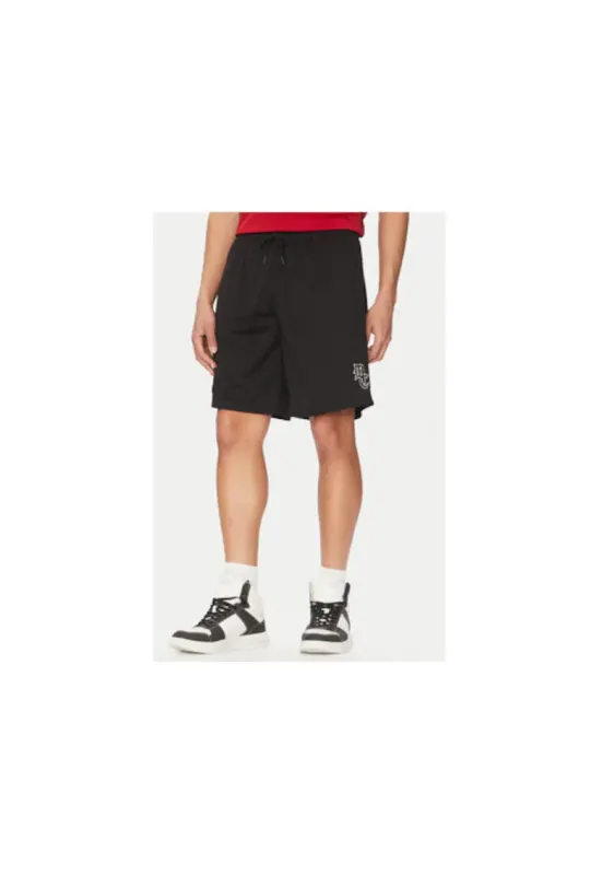 Pantaloni scurti sport barbati  ADYWS03082 - Poliester - Negru - Negru