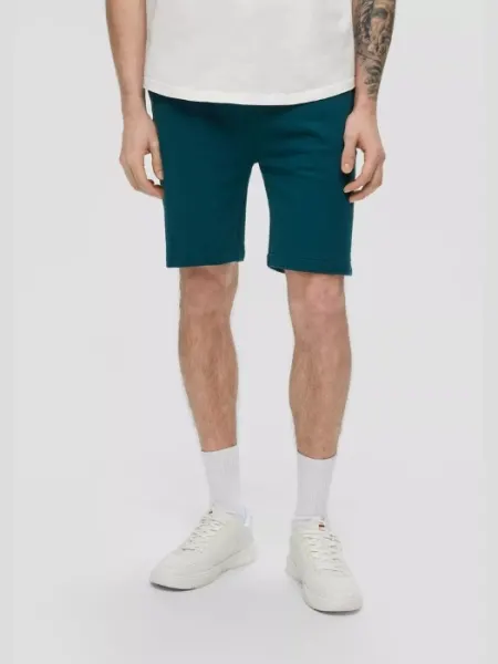 Pantaloni scurti sport barbati din bumbac cu croiala Regular fit verde inchis (SELECTATI MARIMEA: 2XL)