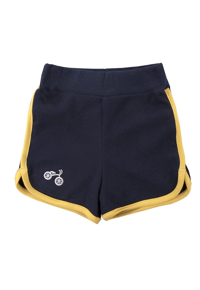 Pantaloni scurti sport -  - Bike - Bleumarin cu dunga Galbena - pentru baieti - Bleumarin - Bleumarin