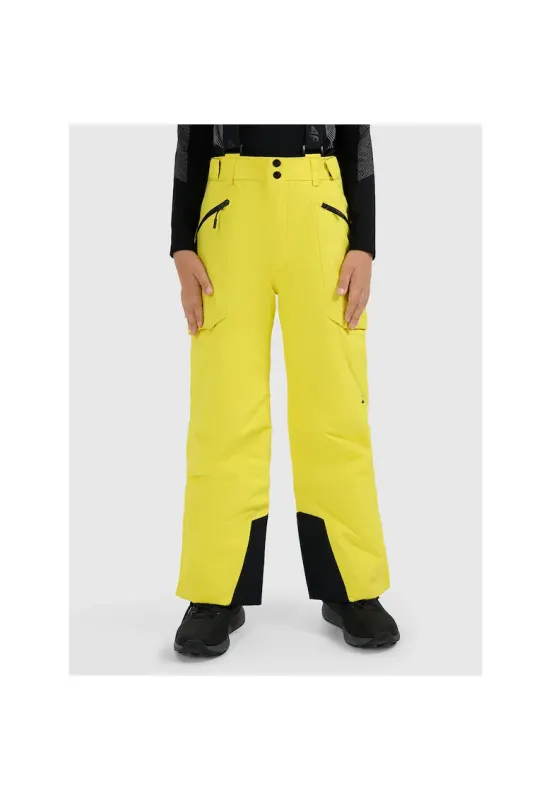 Pantaloni ski copii galbeni - NeoDry 8000 - impermeabili - rip-stop