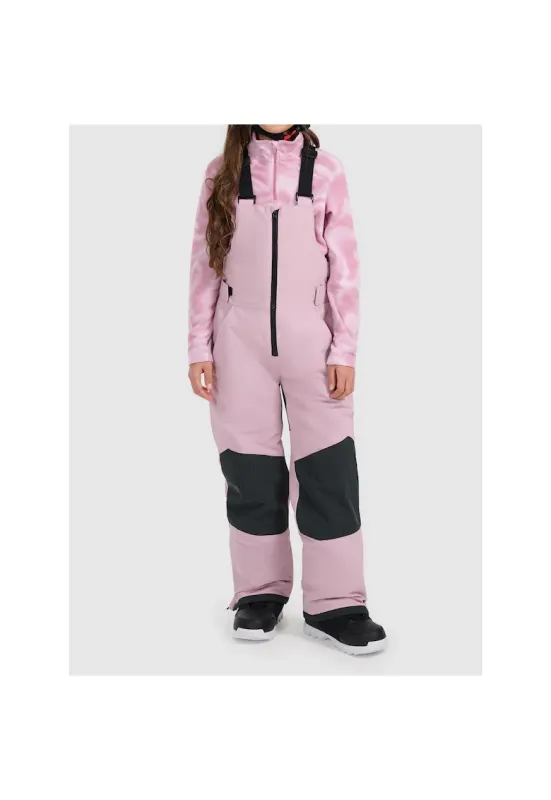 Pantaloni snowboard NeoDry 10000 - roz - impermeabili - cu bretele reglabile - pentru fete - poliester