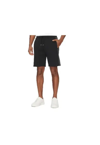 Pantaloni sport barbati -  bumbac/poliester/elastan - negru